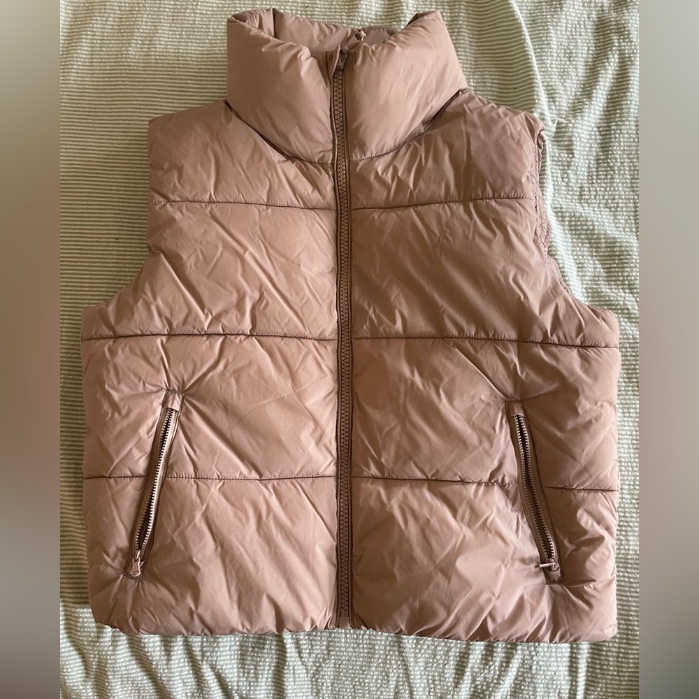 Old Navy Light Pink Puffer Vest